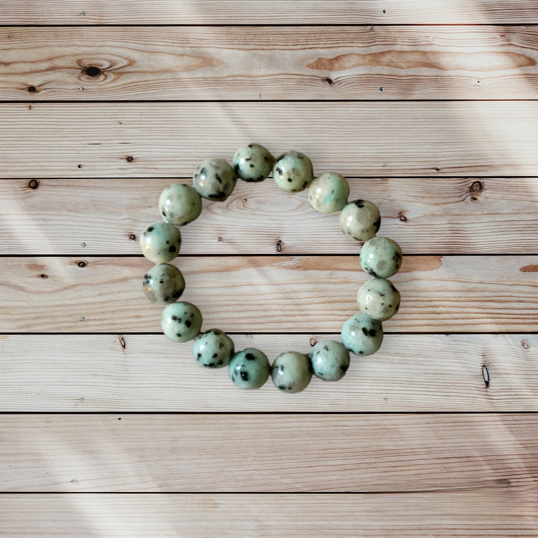 Kiwi Jasper Bead Bracelets